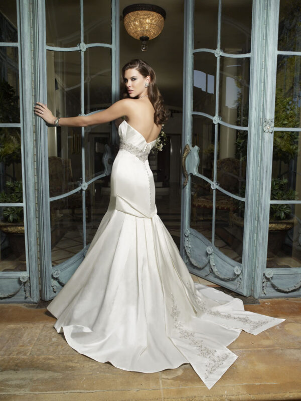 B011 wedding dress by Casablanca Couture back view