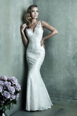 front view of c291 wedding dress by Allure Couture