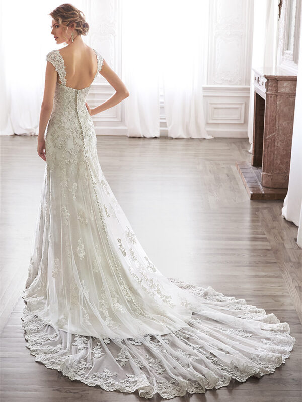 Emma wedding dress by Maggie Sottero long train