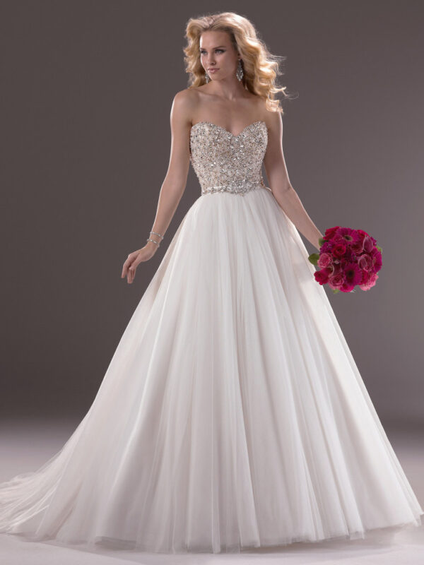 Front view of Esme wedding dress by Maggie Sottero