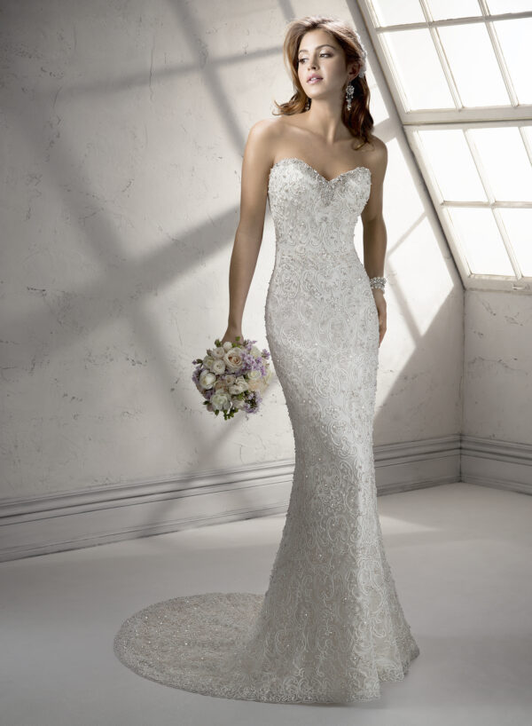 front full length view of Lanie wedding dress by Sottero & Midgley