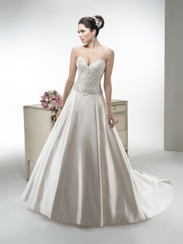 Front view of Felicity wedding dress by Maggie Sottero