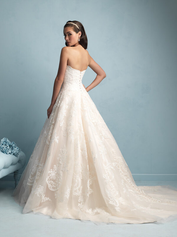 Allure wedding dress 9217 back view