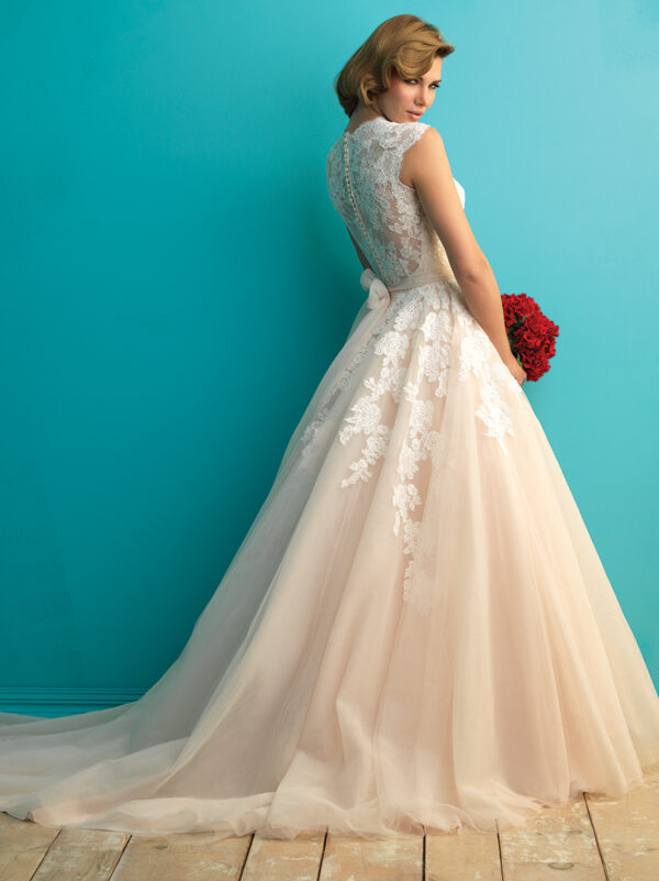 back view of 9272 wedding dress by Allure Bridal