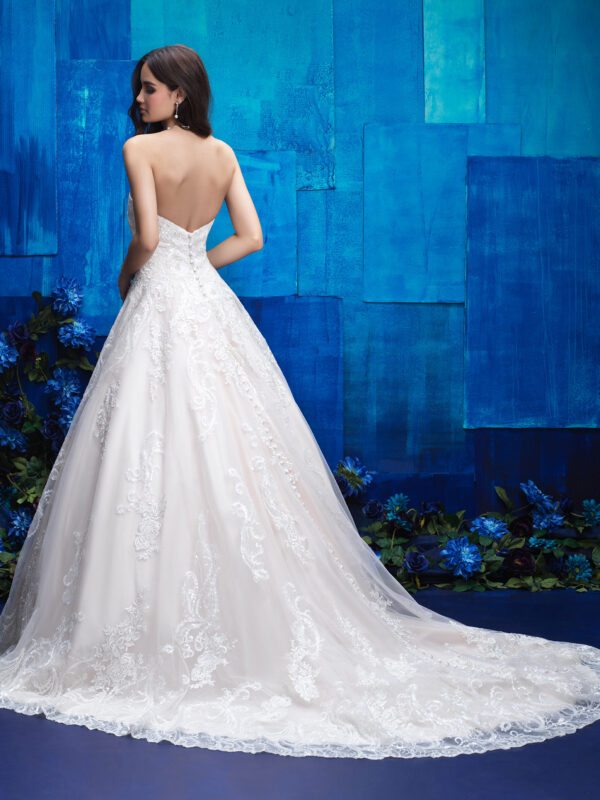 Allure 9413 back view wedding dress