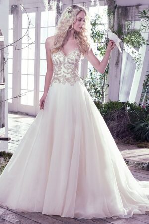 Maggie Sottero Lorenza wedding dress Front View