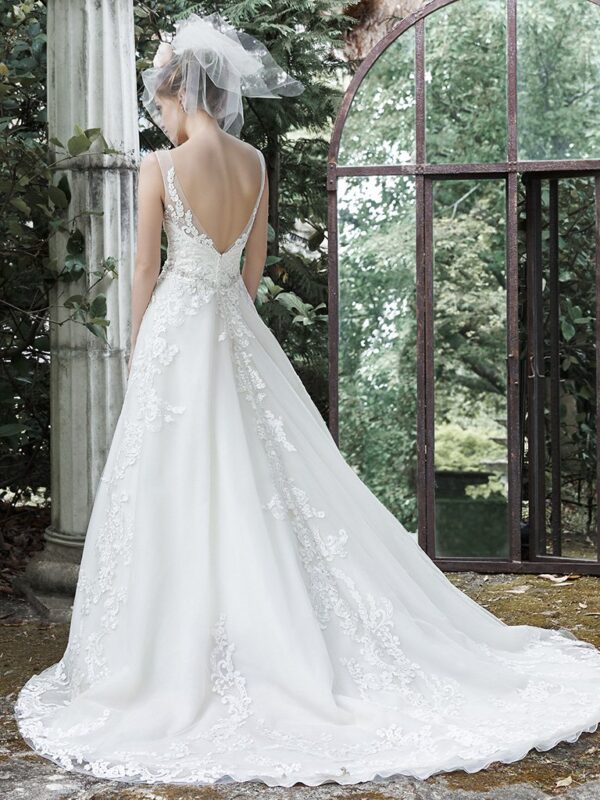 Sybil wedding dress by Maggie Sottero back view