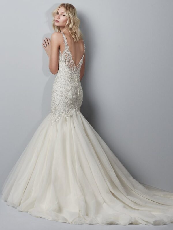 Back view of Hardy wedding dress by Sottero & Midgley