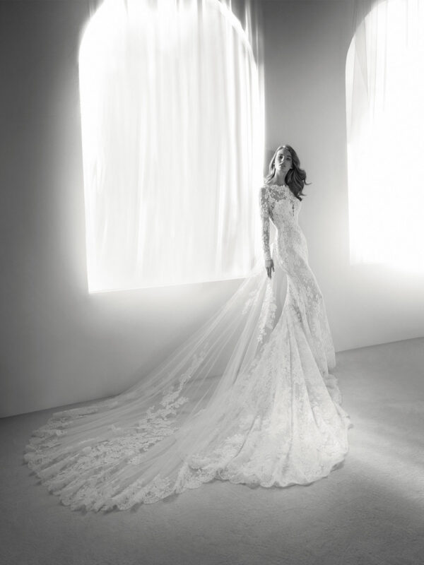 front view of Romeo wedding dress by Pronovias Atelier