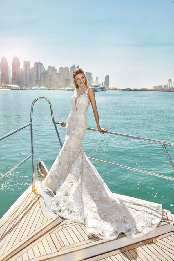 Alternate front view of Sky115 wedding dress by Eddy K