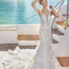 Front view of Sky115 wedding dress by Eddy K