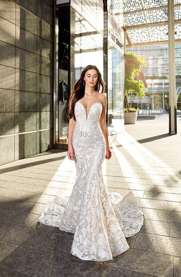 front view of Sky135 wedding dress by Eddy K