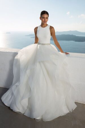 Front view of 88023 wedding dress by Justin Alexander