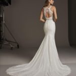 Alcyone Crepe Wedding Dress By Pronovias at Precious Memories