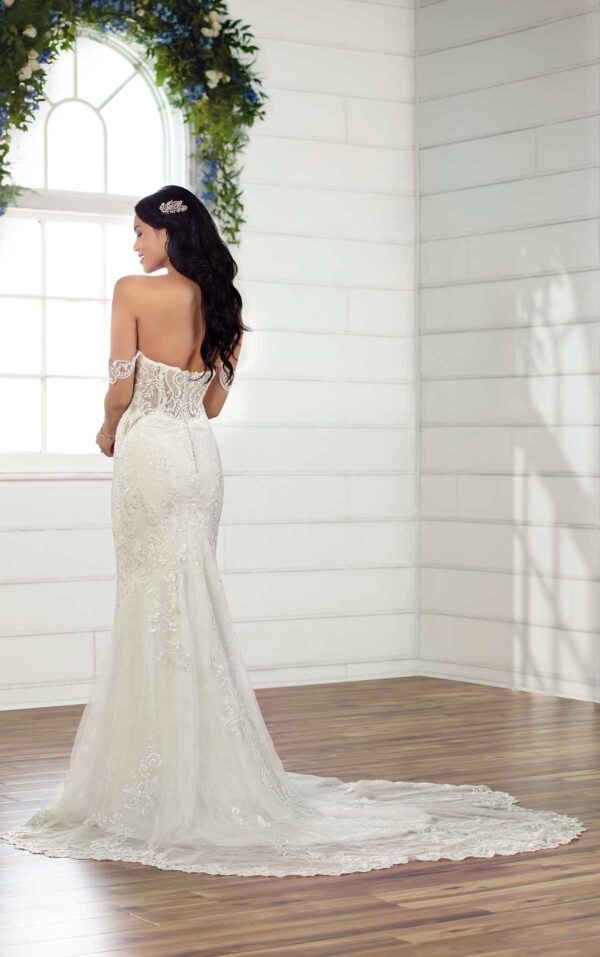 d2988 wedding dress by essense of australia back view