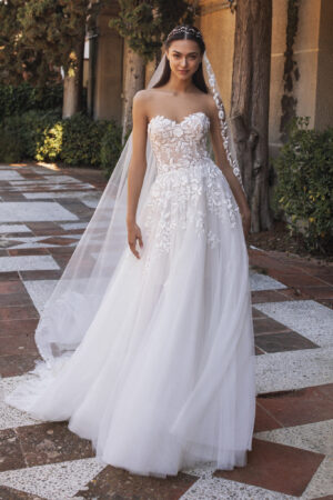 Leda wedding dress by Pronvias Bridal back view