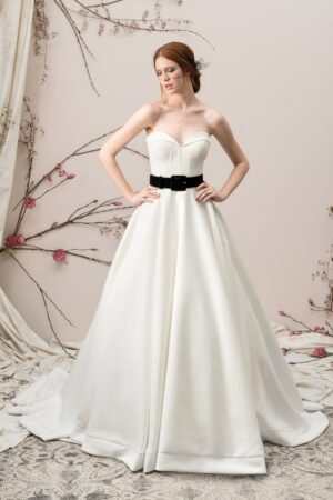 9904 satin ball gown wedding dress