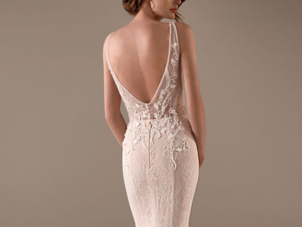 Chimamanda wedding dress by Pronovias Bridal close up back