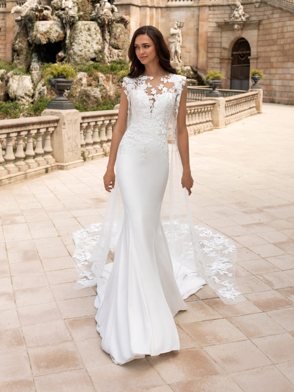 Drail wedding dress by Pronovias Bridal full view