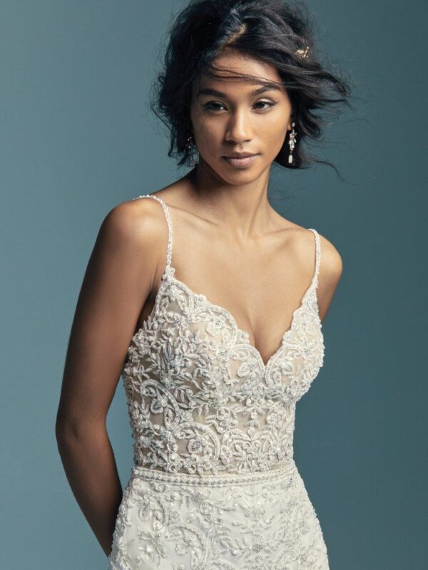 Imani wedding dress by Maggie Sottero close up