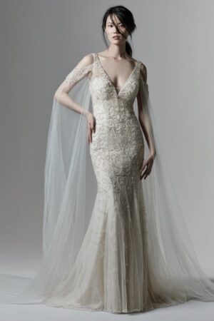 Bentley wedding dress by sottero and midgley with sleeves