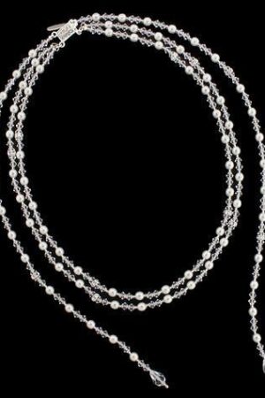 crystal and pearl bridal necklace