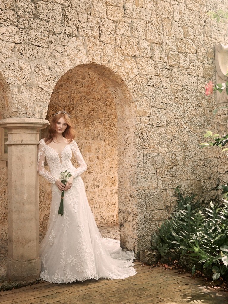 Johanna, Lace Halter Wedding Dress