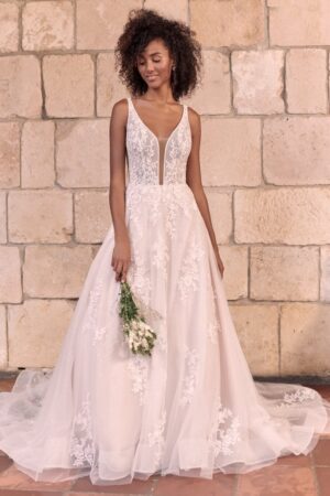 Leticia by Maggie Sottero a-line wedding dress front view