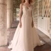 Livvy by Maggie Sottero chiffon a-line wedding dress front view