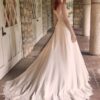 Livvy by Maggie Sottero chiffon a-line wedding dress back view
