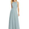 6760 by Dessy After Six cross strap open back halter maxi bridesmaid dress