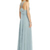 6760 by Dessy After Six cross strap open back halter maxi bridesmaid dress