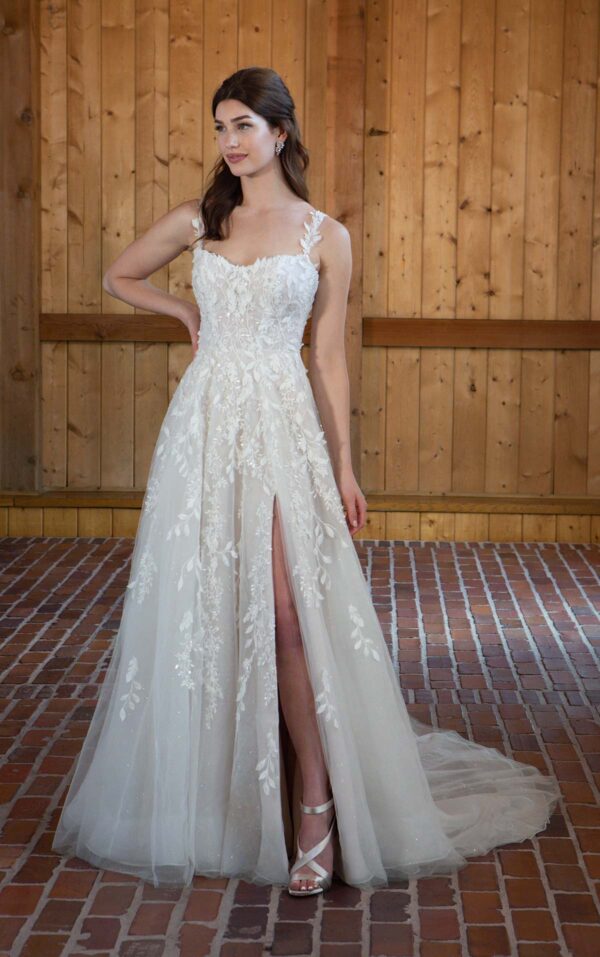 d3668 wedding dress by essense of australia Front View