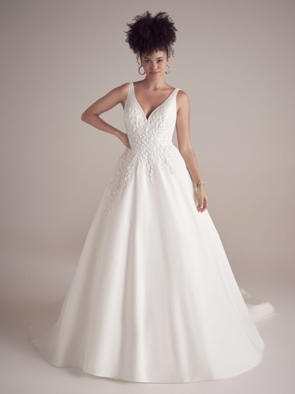 picture of paxton by Maggie Sottero simple wedding dress