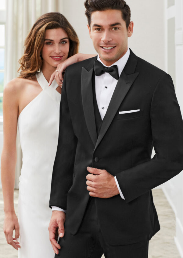 jackson black tux with 1 button