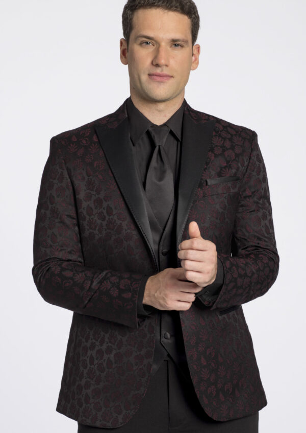 burgundy/black patterned tux brunomagli