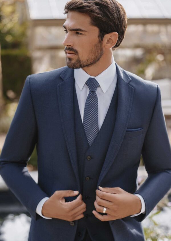 ridge denim blue suit