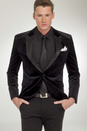luxor black velvet tux