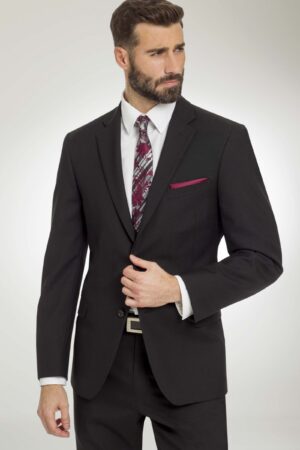 emmet black suit with two buttons