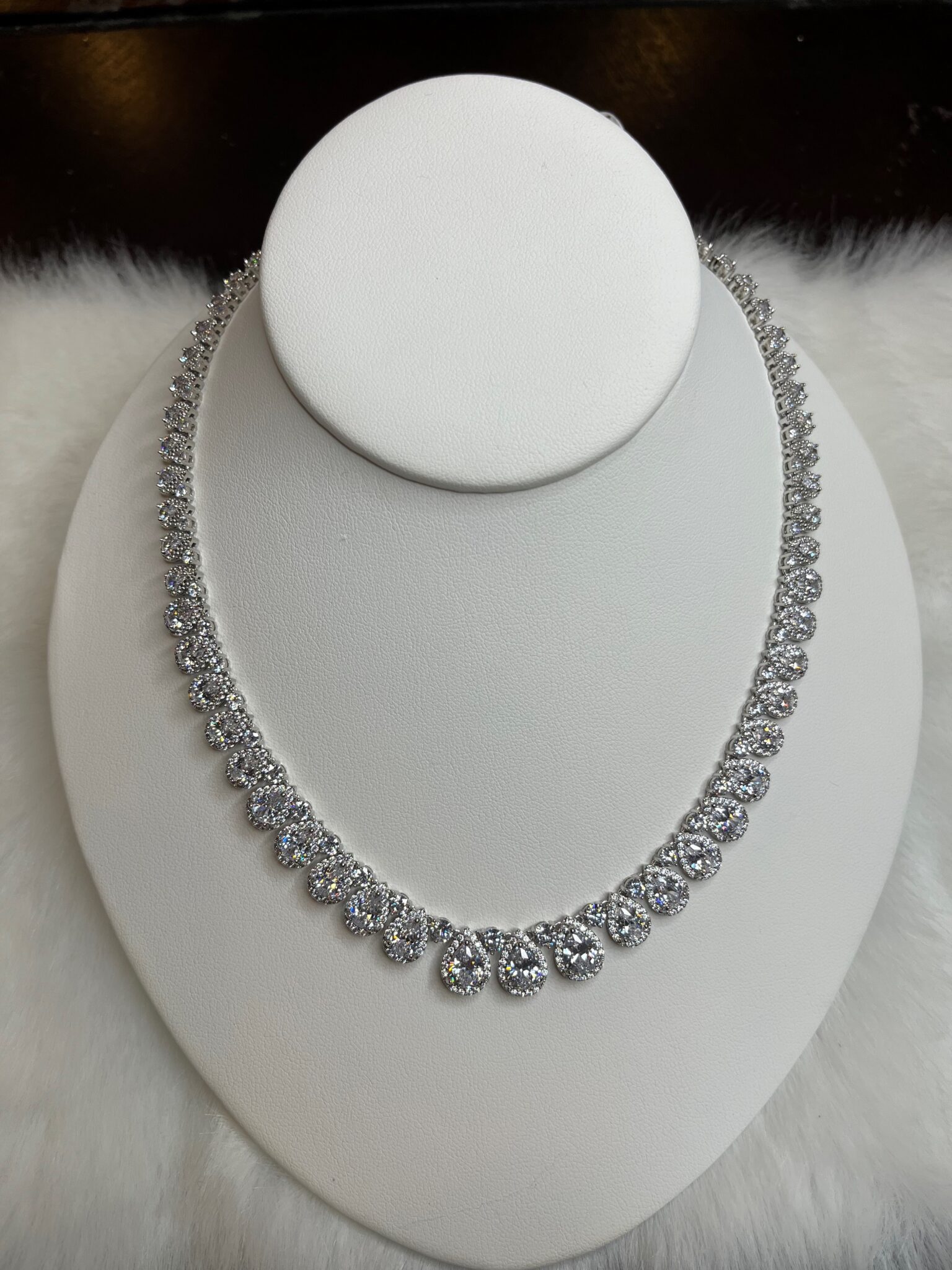 Top Grade Cubic Zirconia Necklace: WGD 2868 ⋆ Precious Memories Bridal Shop