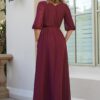 B233054 by B2 Jasmine back low v bridesmaid dress with sleeves