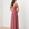 B253053 by B2 Jasmine bridesmaid dresses wedding guest dresses off the shoulder dress long off the shoulder dresses with a slit back view off the shoulder dress with spaghetti straps