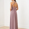 B253054 by B2 Jasmine Poly Chiffon A-line Bridesmaid  Dress with Twist Halter Neckline and Criss Cross Tie Back