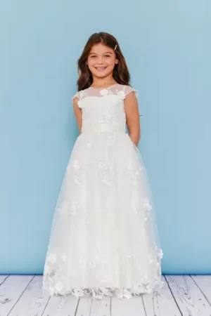5137 First Communion - Flower Girl Dress -by Rosebud Fashion -Front