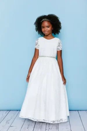 5141 First Communion- Flower girl Dress by Rosebud Fashion - Front