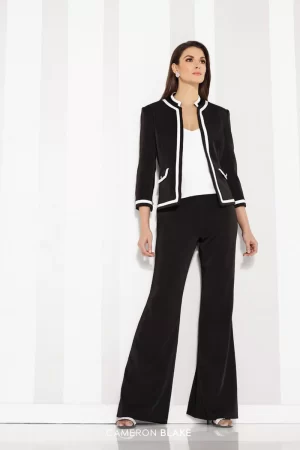 black and white women's suit