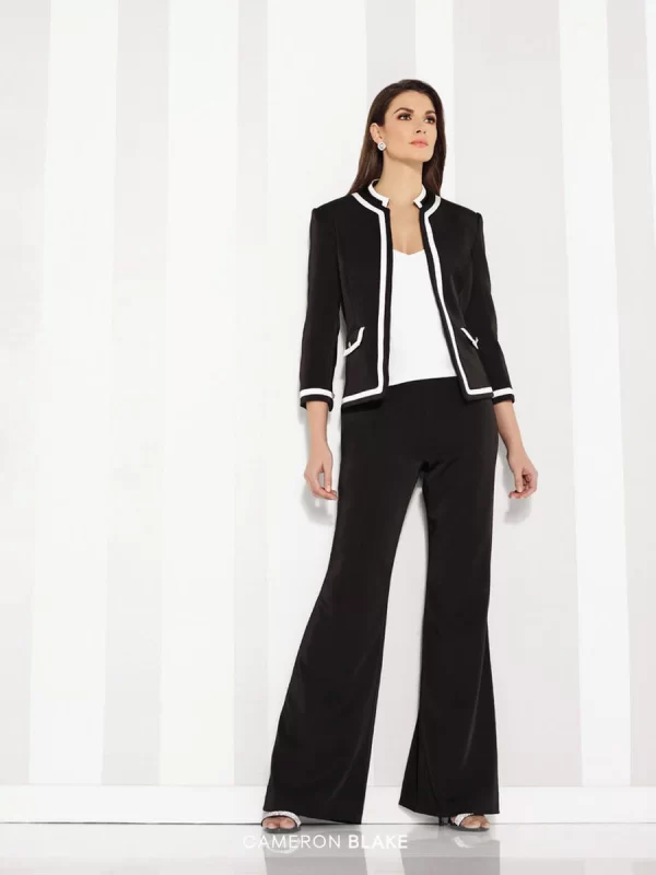 black and white women's suit