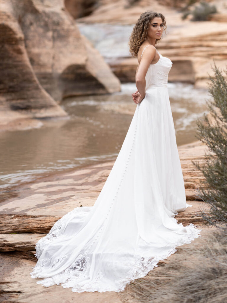 Picture of Jessica wedding dress in chiffon