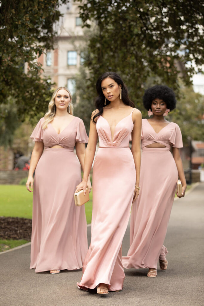 picture showing bridesmaids in blush