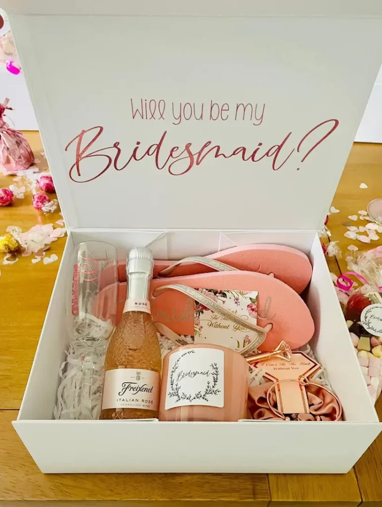 picture of bridesmaid proposal box for bridesmaid proposal ideas